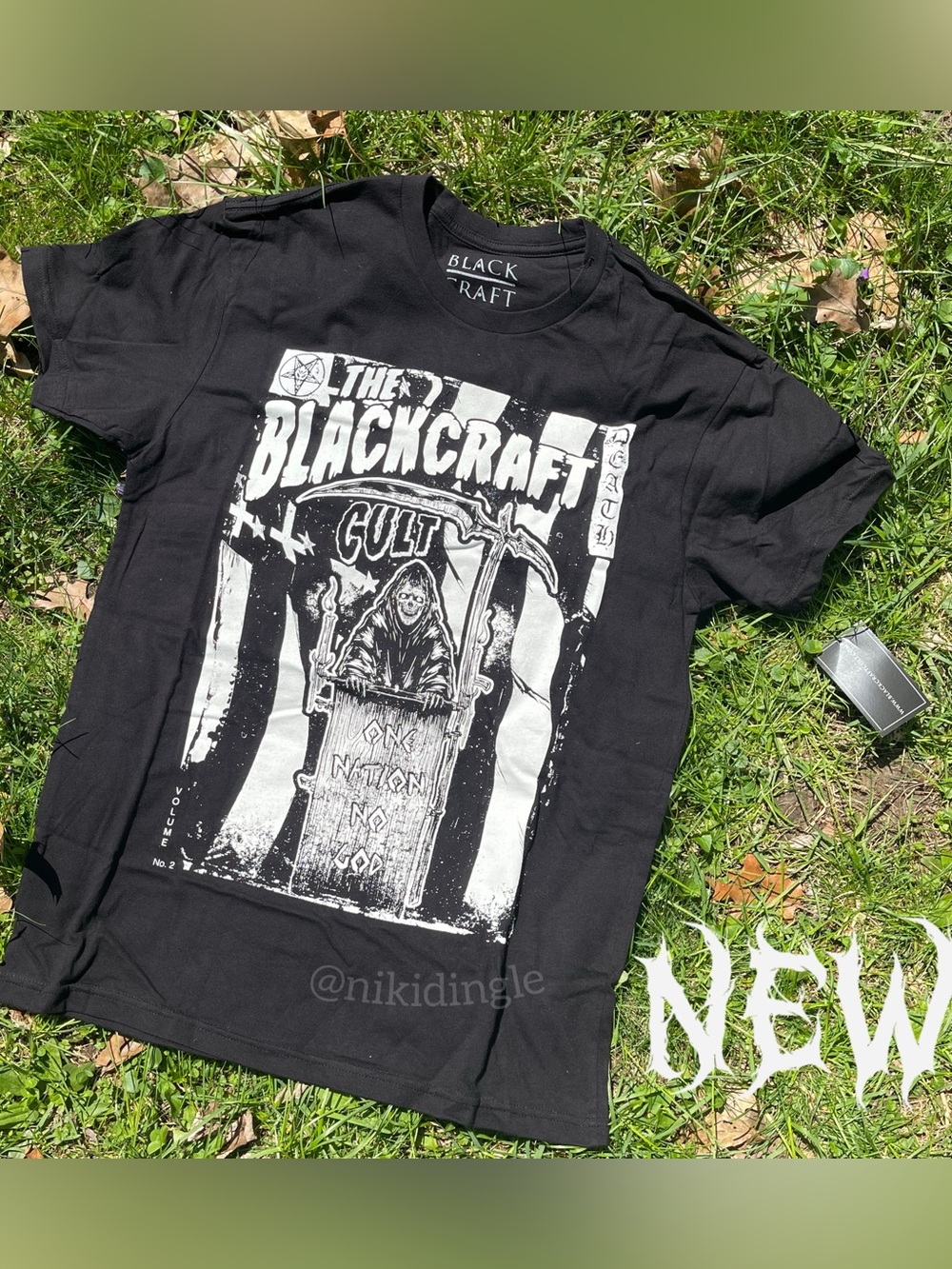 NEW Blackcraft Cult Skeleton Tee T shirt Goth Emo S - M Cotton Reaper Punk